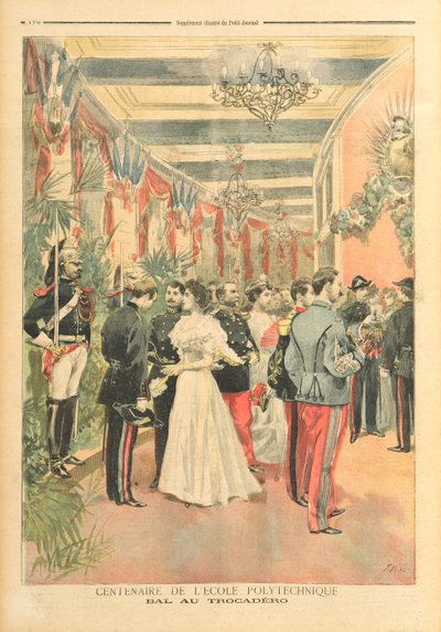 Het eeuwfeest van de Ecole Polytechnique: Een bal in het Trocadero, uit de geïllustreerde bijlage van 